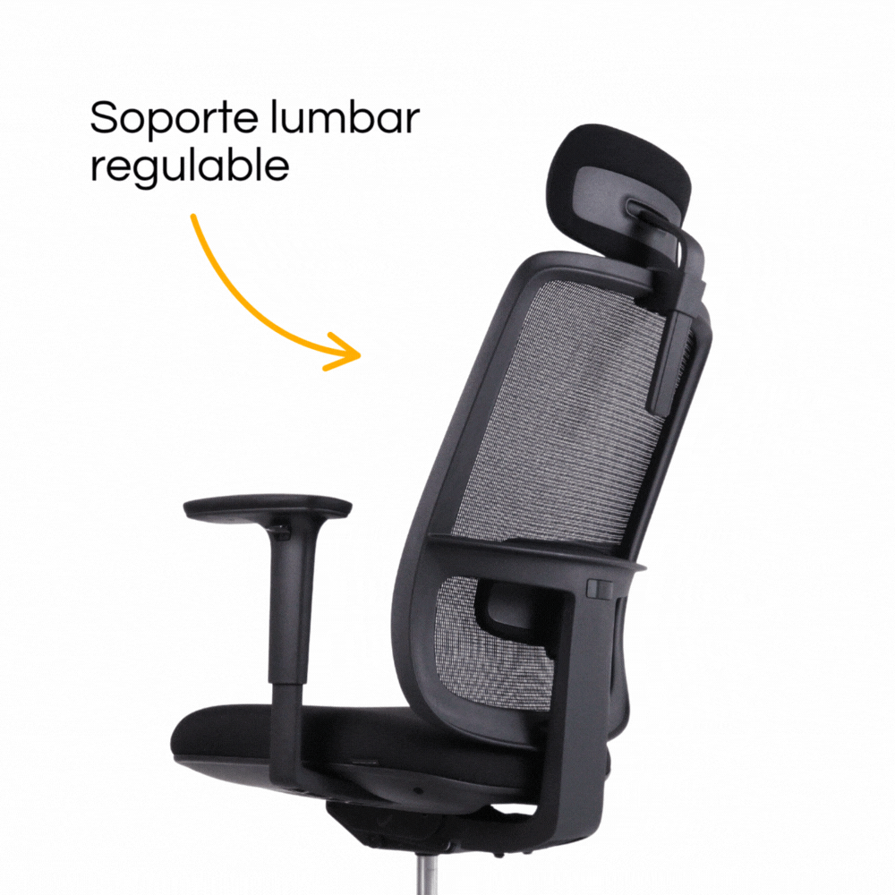 Silla Lotto Negra con cabecera
