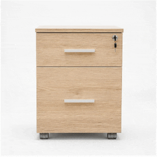 Gif Cajonera Blanca Tirador Rovere