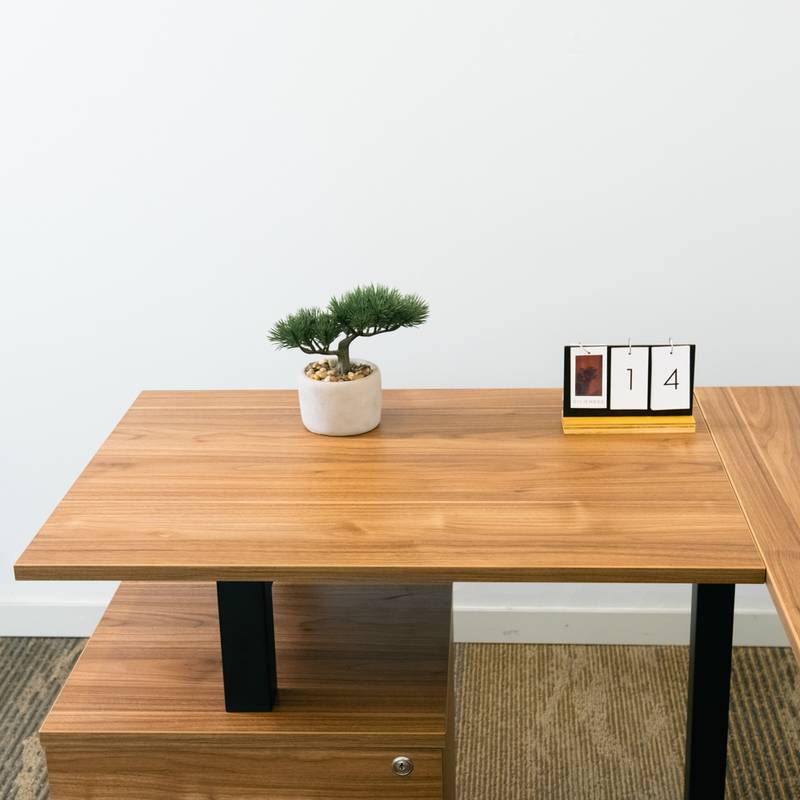 Escritorio en L Quadra – 6 Escritorio en L Quadra | Escritorio en L con cajones | Visso