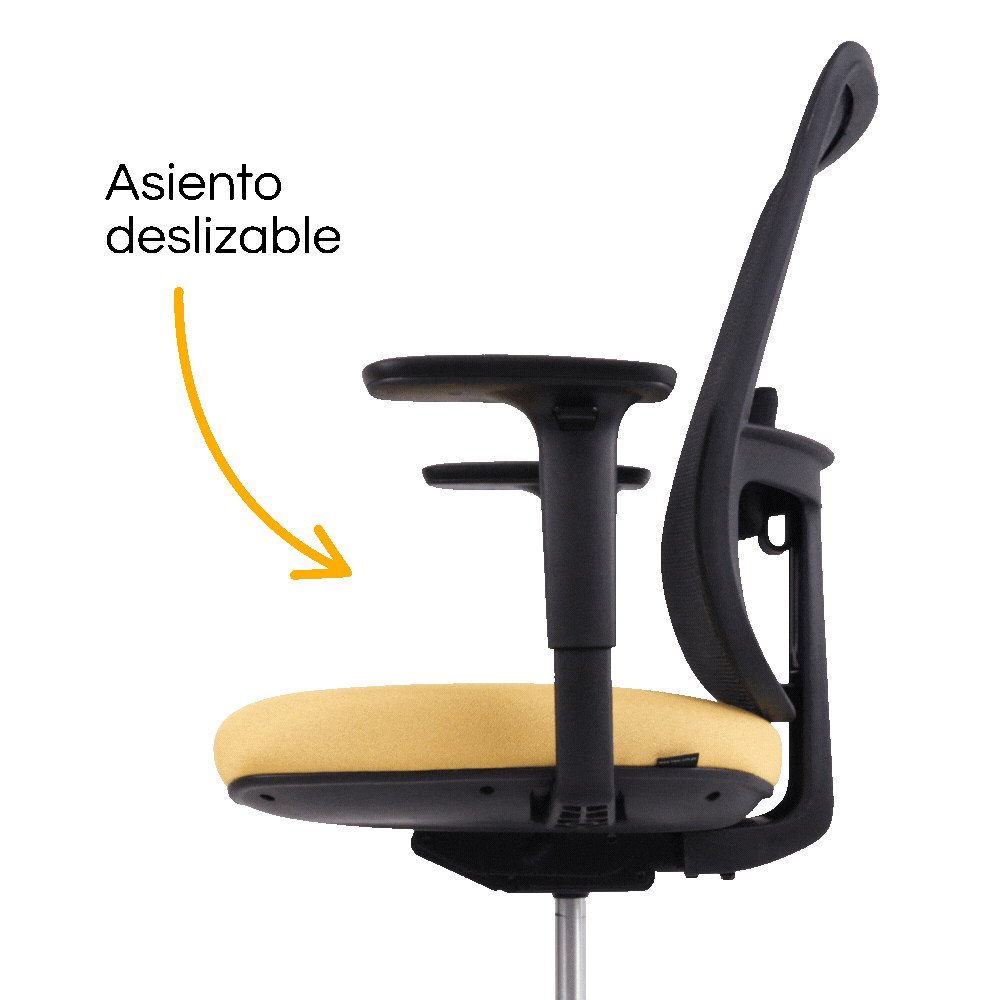 Silla Lotto Negra – Asiento deslizable