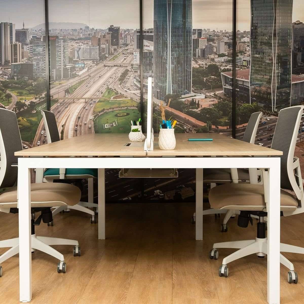 Bench Quadra – 3 Bench Quadra | Visso | Escritorio modular para oficina