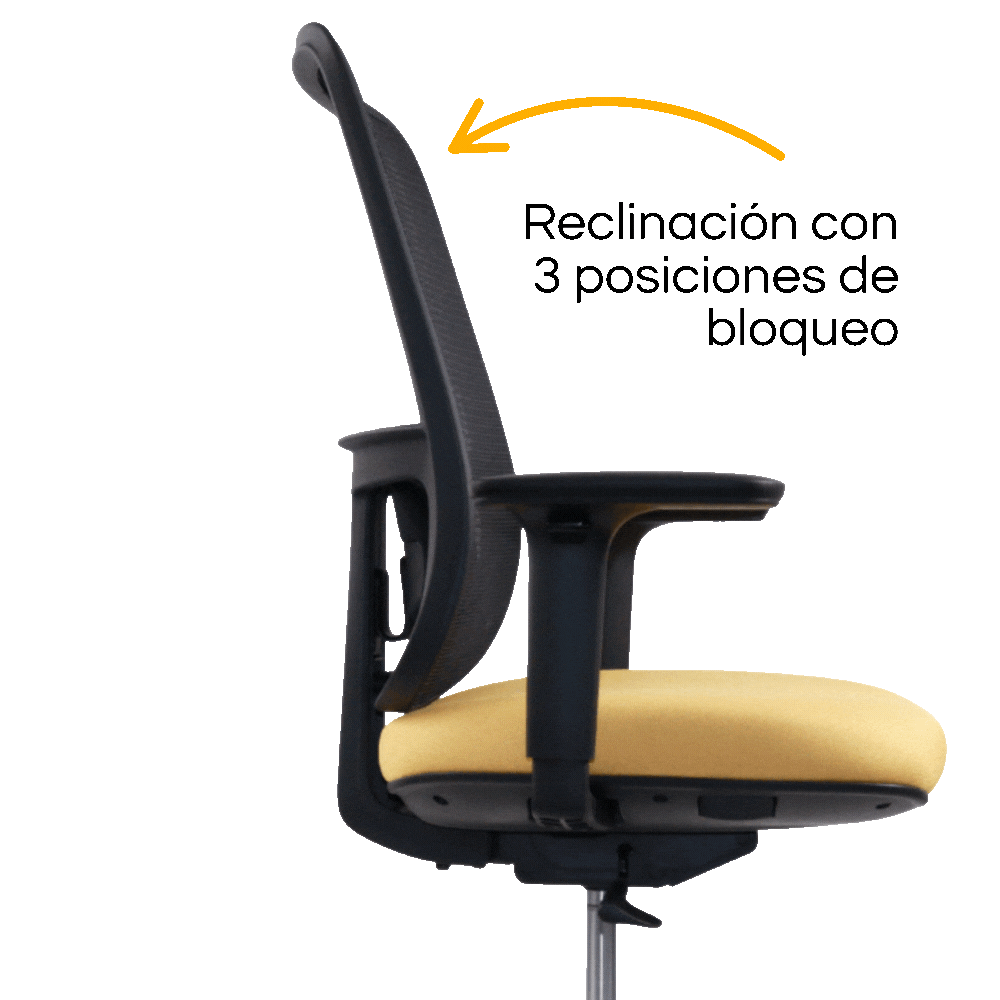 Silla Lotto Negra – reclinacion 3 posiciones